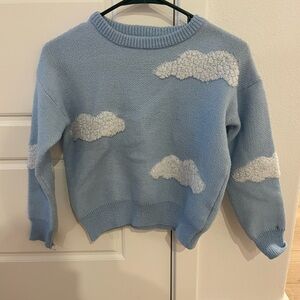 Blue Cloud Pattern Sweater